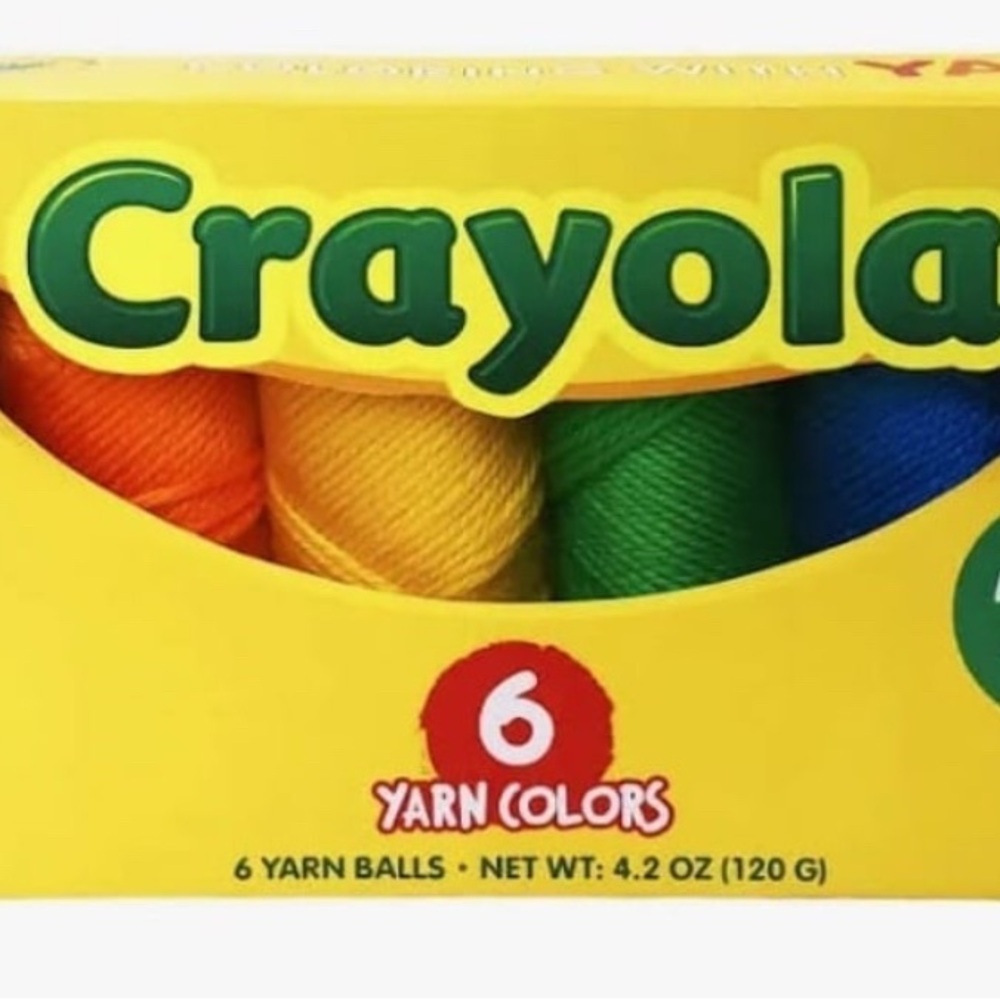 Lion Brand Crayola yarn box lot of 12!! Stocking stuffers